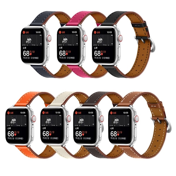 Apple Watch (41mm) klockarmband i äkta läder som andas - Brun Brun