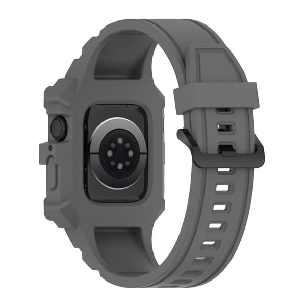 Apple Watch (45 mm) klokkerem i silikon - Mørkegrå Silver grey