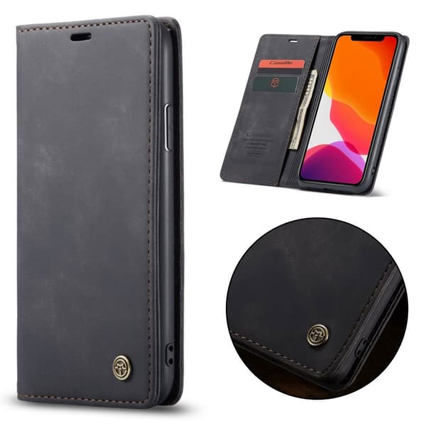 CaseMe iPhone 11 Vintage Etui - Svart Black