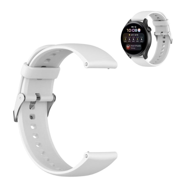 22mm sporty silicone watch strap for Huawei watch - White Vit