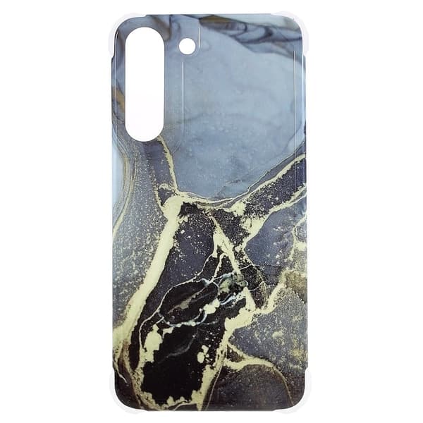 Marble Samsung Galaxy S22 Suojakotelo - Bluish Kulta Marble Multicolor