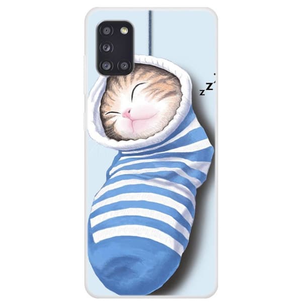 Deco Samsung Galaxy A31 Etui - Sock Blue