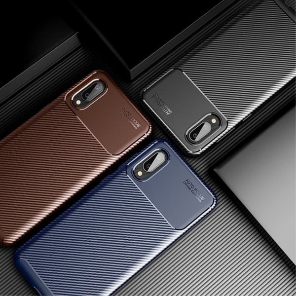 Carbon Shield Samsung Galaxy A02 Etui - Blå Blue