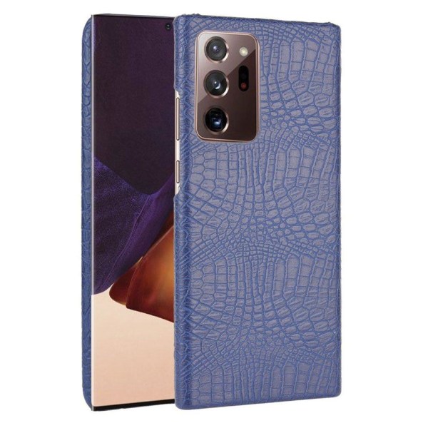 Croco Etui Samsung Galaxy Note 20 Ultra - Mørkeblå Blue