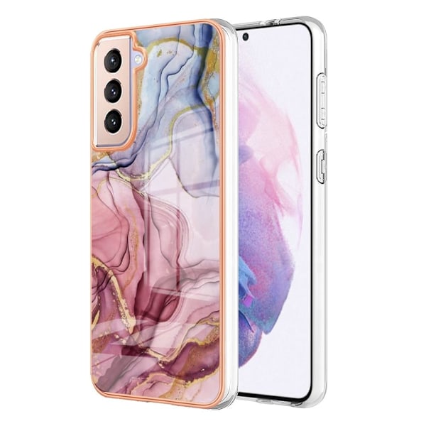 Marble Samsung Galaxy S21 Plus 5G Etui - Rødguld Pink