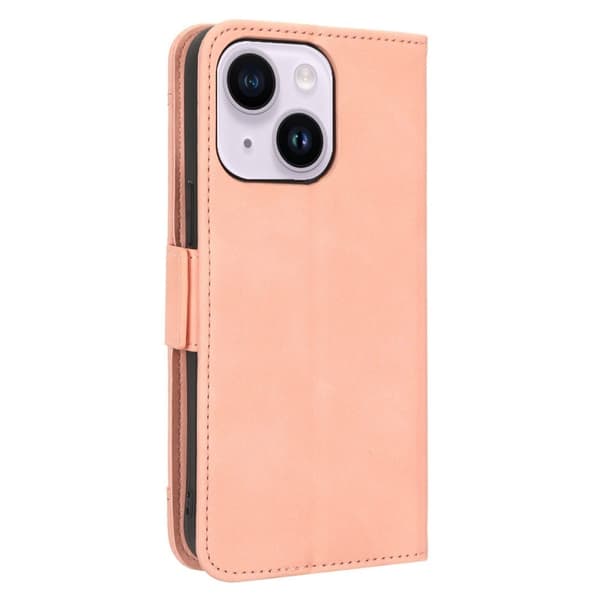 Modernt iPhone 15 fodral med plånbok - Rosa Rosa