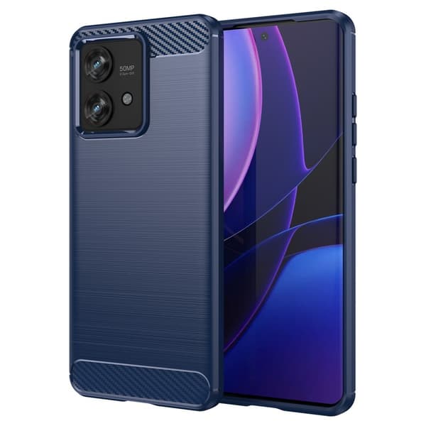Carbon Flex Etui Motorola Edge 40 Neo 5g - Blå Blue