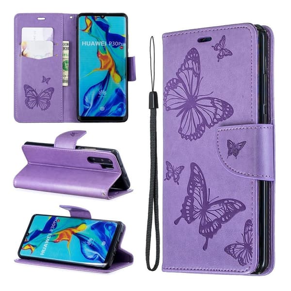 Butterfly Huawei P30 Pro veske - Lilla Purple