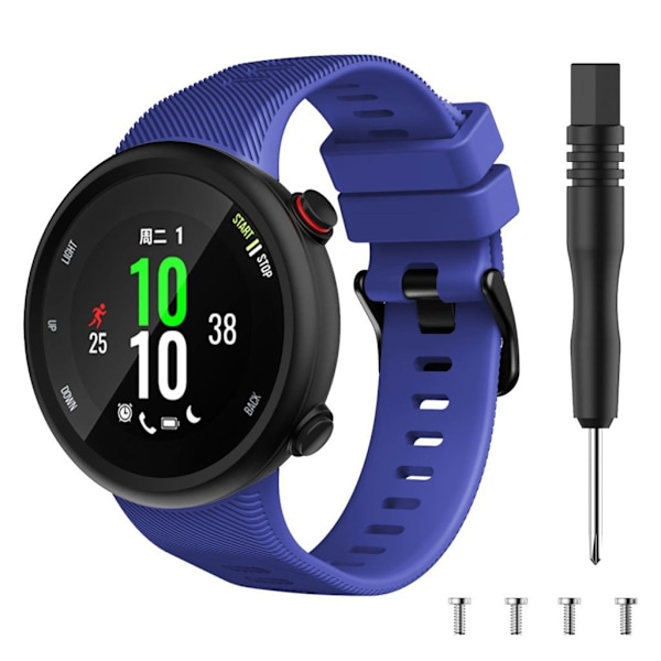 Garmin Forerunner 45 holdbar silikone Urrem - Mørkeblå Blue