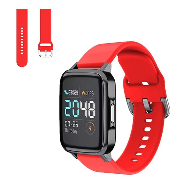 Haylou SmartWatch comfort silicone watch band - Red Size: S Röd