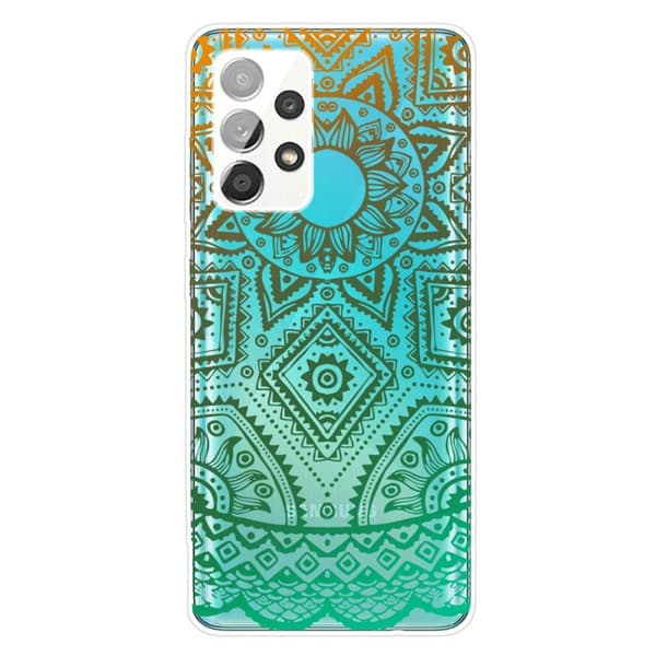 Deco Samsung Galaxy A73 Etui - Grøn Solsikke Design Green