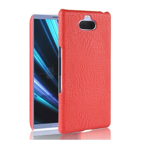 Sony Xperia 10 krokodille etui - Rød Red