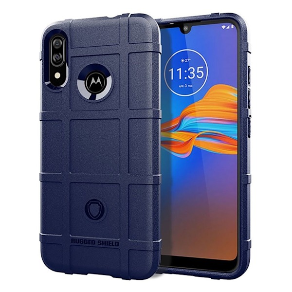 Rugged Shield Motorola Moto E6 Plus kuoret - Tummansininen Blue
