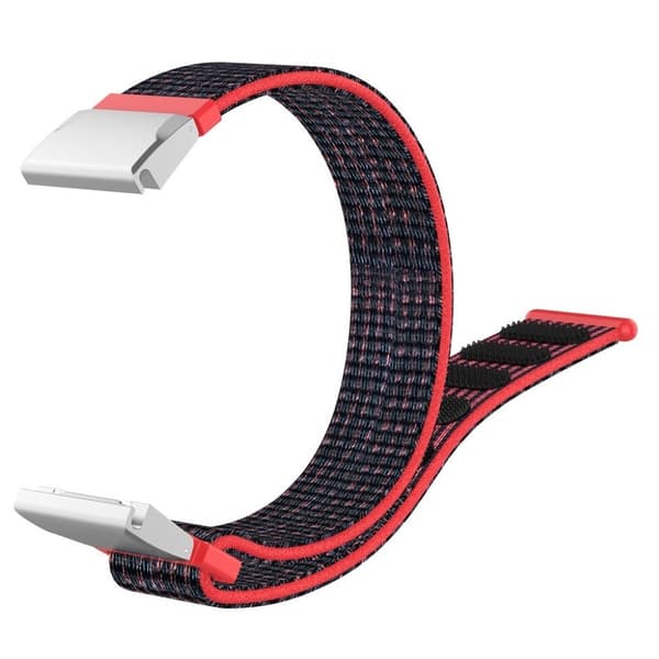 Garmin Fenix ​​5S borrelås nylon - Rød / Sort Red