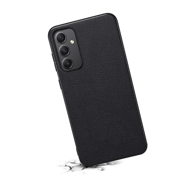 Matt og elegant Samsung Galaxy A35-deksel med struktur - Svart Black