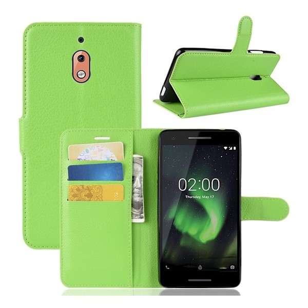 Classic Nokia 2.1 flip veske - Grønn Green