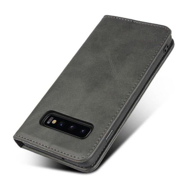 Samsung Galaxy S10 auto-absorbed leather case - Black Black