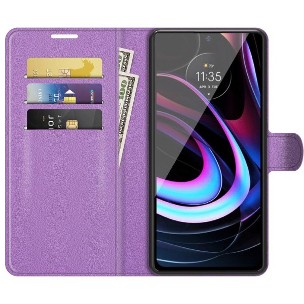 Classic Motorola Edge (2021) Flip Etui - Lilla Purple