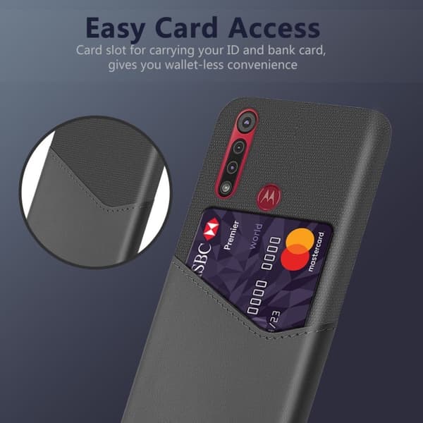 Bofink Motorola Moto G8 Play Card cover – Grå Silver grey