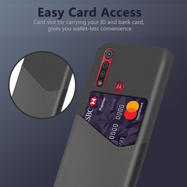 Bofink Motorola Moto G8 Play korttikotelo - Harmaa Silver grey