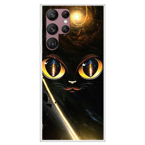 Deco Samsung Galaxy S22 Ultra skal - Kattögon Svart