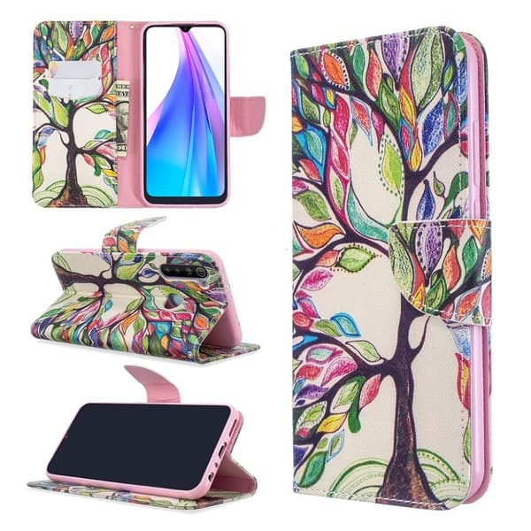 Wonderland Xiaomi Redmi Note 8T etui – Farvet Træ Multicolor