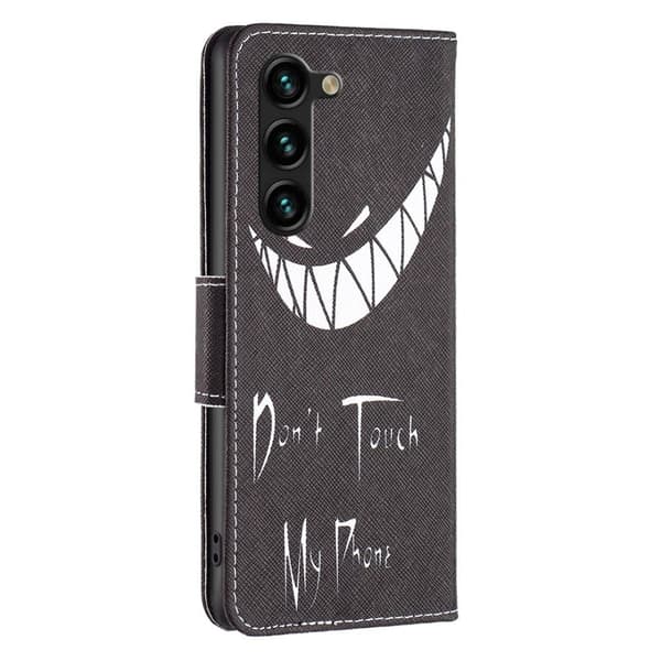 Wonderland Samsung Galaxy S23 Plus Flip Etui - Don't Touch My Phone Black