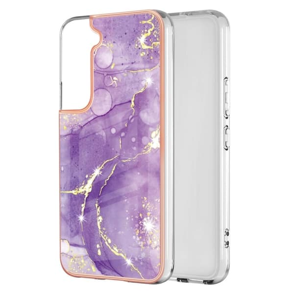 Marble Samsung Galaxy S22 Plus Etui - Lilla Marmor Haze Purple