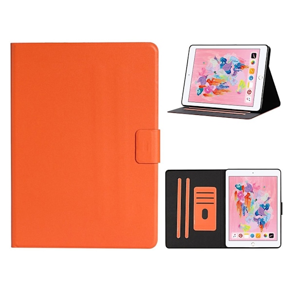iPad (2018) / (2017) enkelt flipfodral i läder - Orange Orange