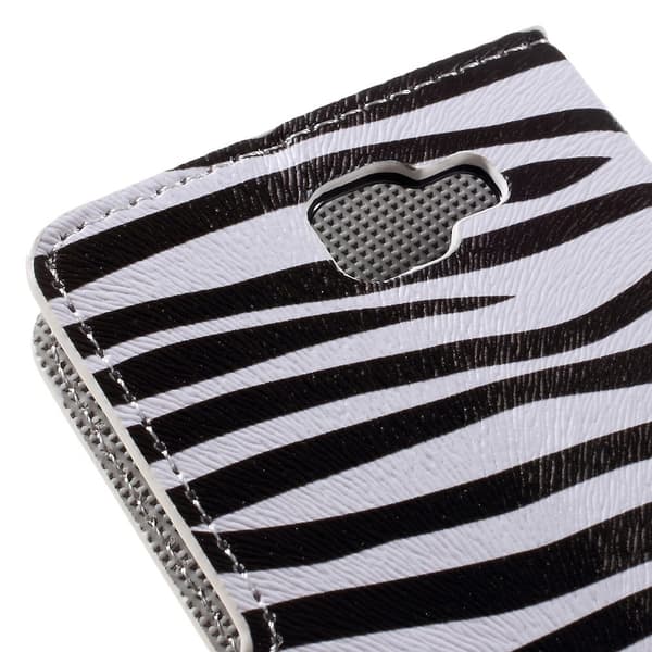Moberg læder-etui med kortholder og holder til LG K4 - Zebrastriber Multicolor