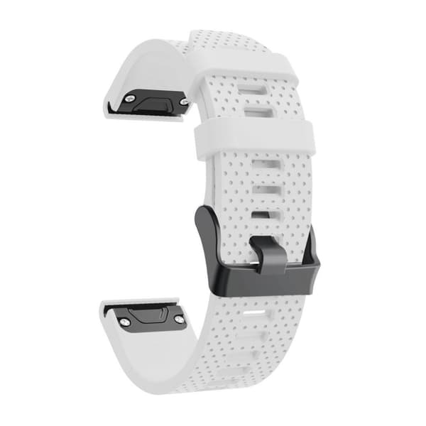 Garmin Fenix 5S Plus snyggt klockarmband i silikon - Vit Vit