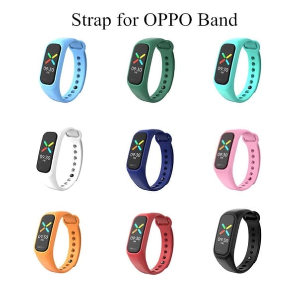Oppo Band ensfarget silikonklokkebånd - Midnattsblå Blue