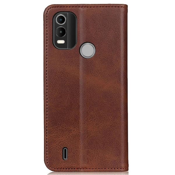 Äkta läder Nokia C21 Plus fodral - Brun Brun