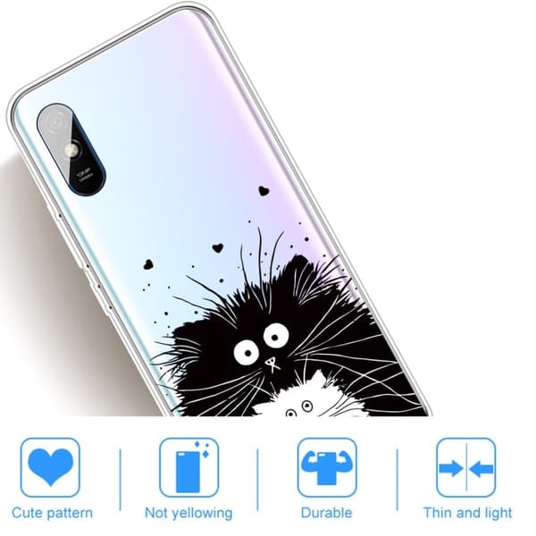 Deco Xiaomi Redmi 9A Suojakotelo - Two Cats Black
