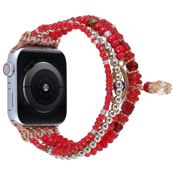 Apple Watch (41mm) elegant eye beads rhinestone décor watch stra Röd