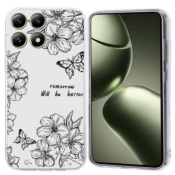 Vibe Xiaomi 14T cover - Sommerfugleblomst Black