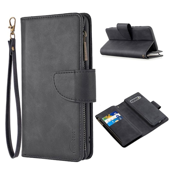 Premium Wallet Huawei P Smart 2019 kotelot - Musta Black