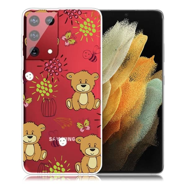 Deco Samsung Galaxy S21 Ultra etui - Bears Brown