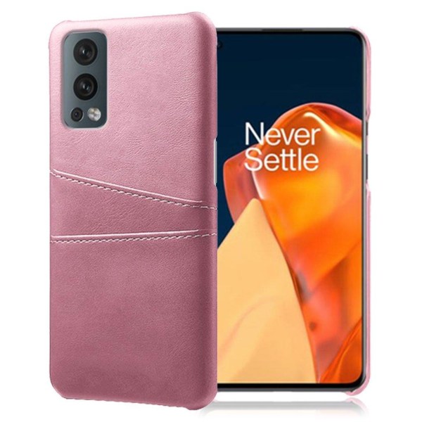 Dual Card Etui OnePlus Nord 2 5G - Rødguld Pink
