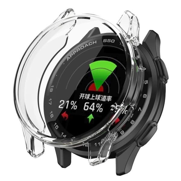 Garmin Approach S50 klockfodral Transparent flexibelt heltäckande skydd Transparent