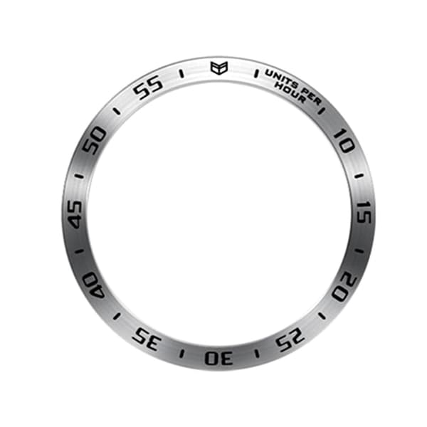Samsung Galaxy Watch Ultra 47 mm Watch Bezel Ring Metal Dial Bezel Adhesive Frame Ring Deksel - Style A / Sølv Silver grey
