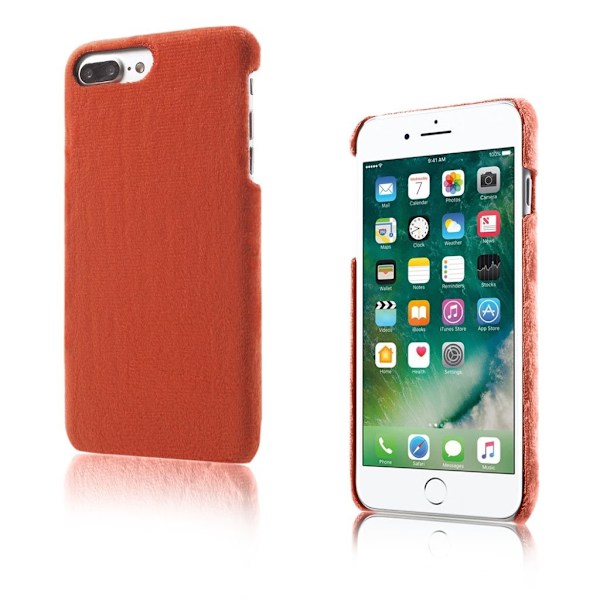 Lundbye pelsdekt plastdeksel for iPhone 7 Plus / 8 Plus - Rød Red