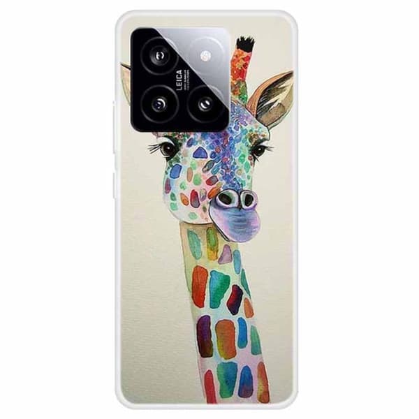 Imagine Xiaomi 14 deksel - Fargerik Sjiraff Multicolor
