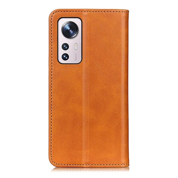 Xiaomi 12 Lite lompakkokotelo, aitoa nahkaa - Ruskea Brown
