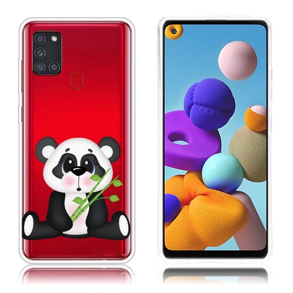 Deco Samsung Galaxy A21s Etui - Panda Holder Bambus White