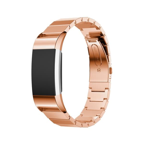 Fitbit Charge 2 316L Ruostumaton Teräs Kellon Ranneke - Rosee Kulta Pink