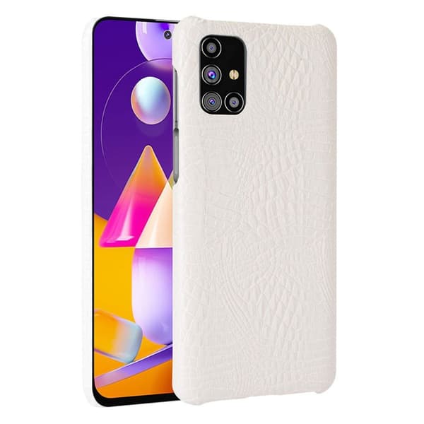 Croco Etui Samsung Galaxy M31s - Hvit White