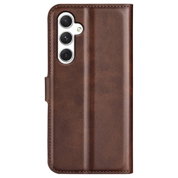 Samsung Galaxy S24 Plus læderetui med pung - Brun Brown