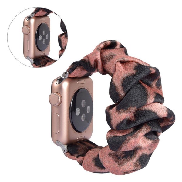 Apple Watch Series 5 44mm cool stof Mønster urrem - Pink Leopard Pink