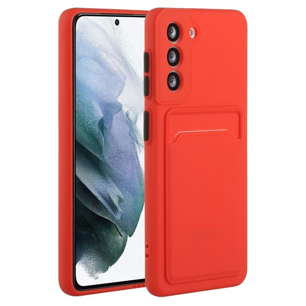 Cover med Kortholder til Samsung Galaxy S23 Plus - Rød Red